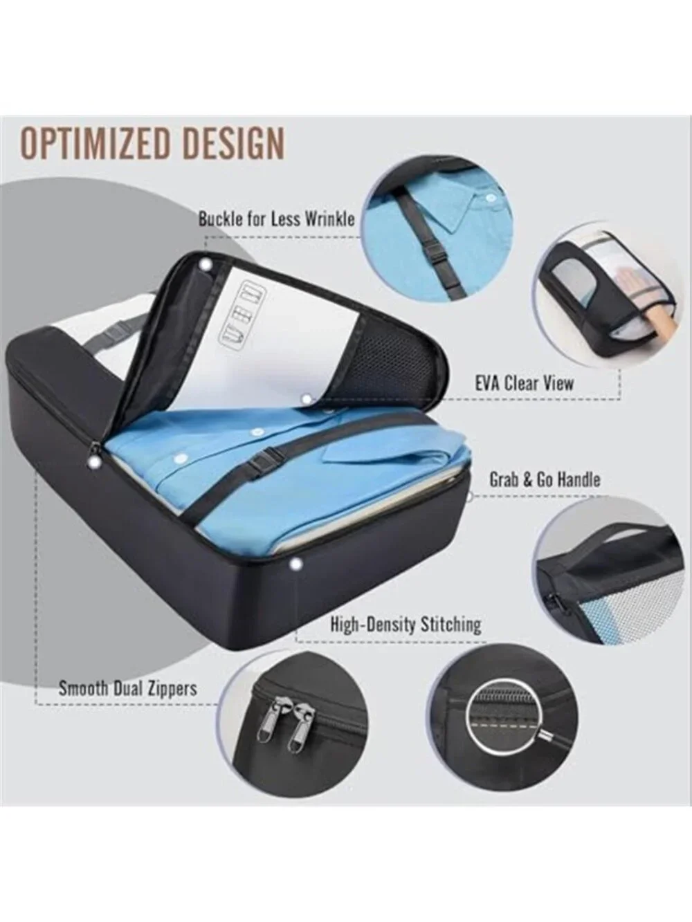 10 Set/8 Set Packing Cubes for Travel Essentials, Suitcase Organizer Bags